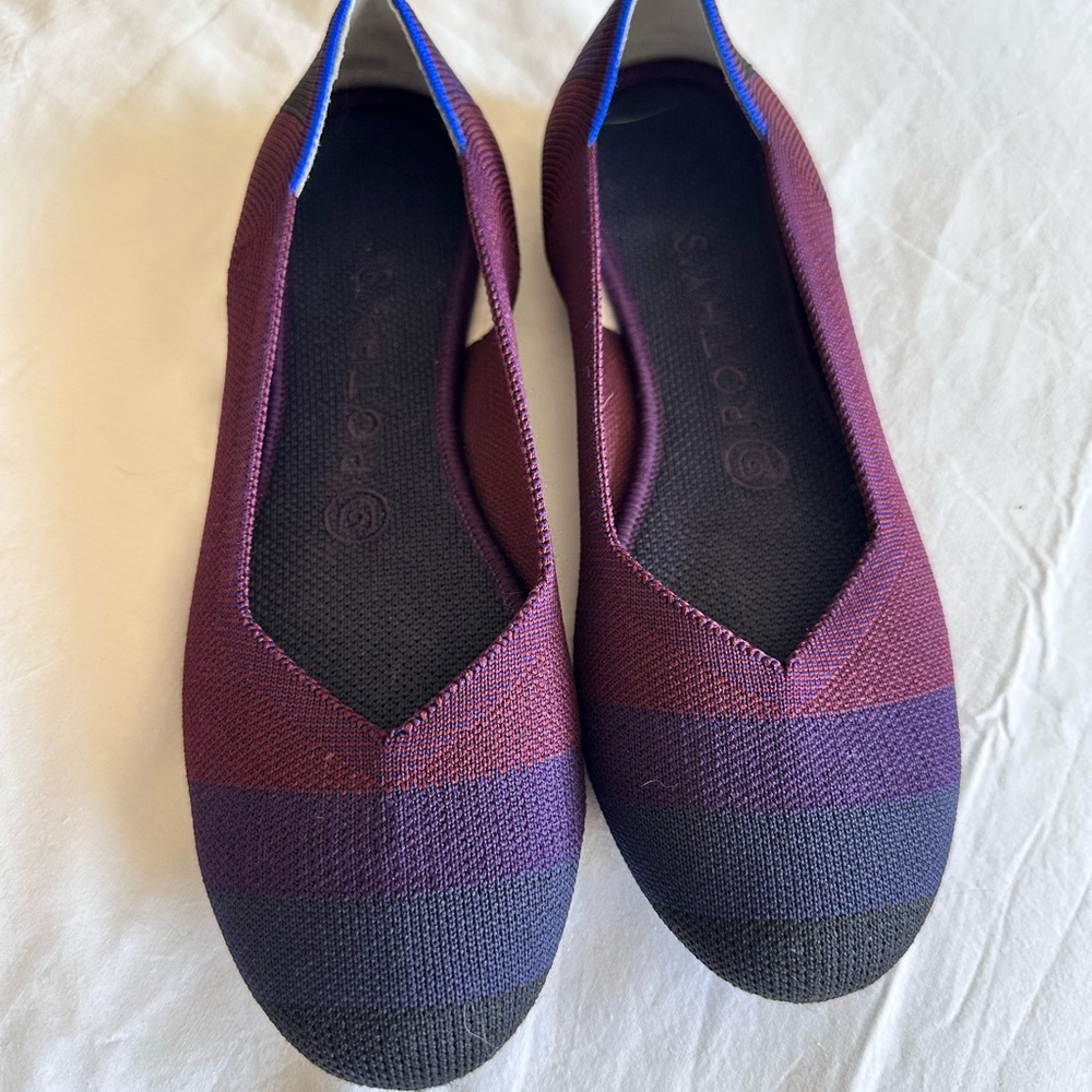 Rothy's Blackberry captoe ballet flats 7.5